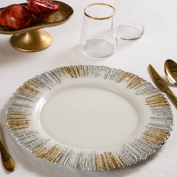 Aura Charger Plate Gold/Silver 33X1.7 cm