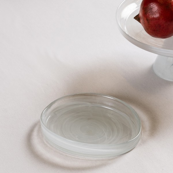 Alabaster Oval Plate White 15X12.5X2 cm