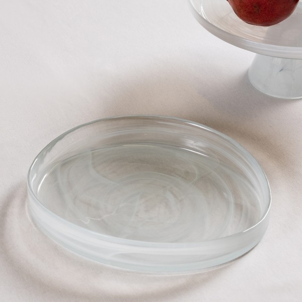 Alabaster Oval Plate White 21X16.5X3.5 cm