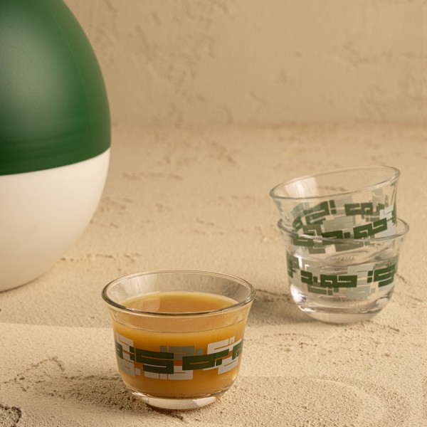 Daal Glass Gahwa Cup Set 6Pcs Green