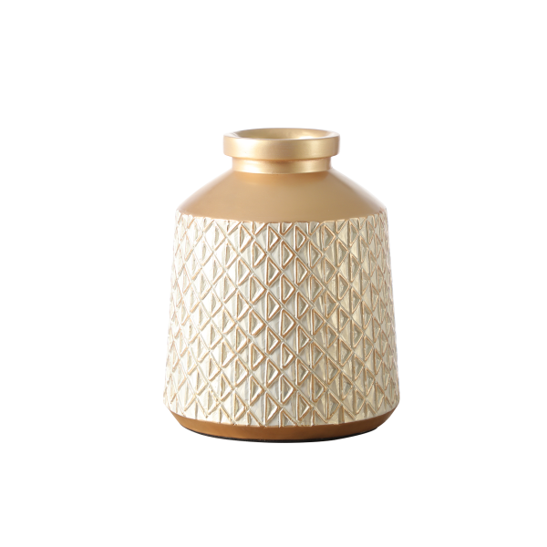 Angular Vase Gold 18X22 cm