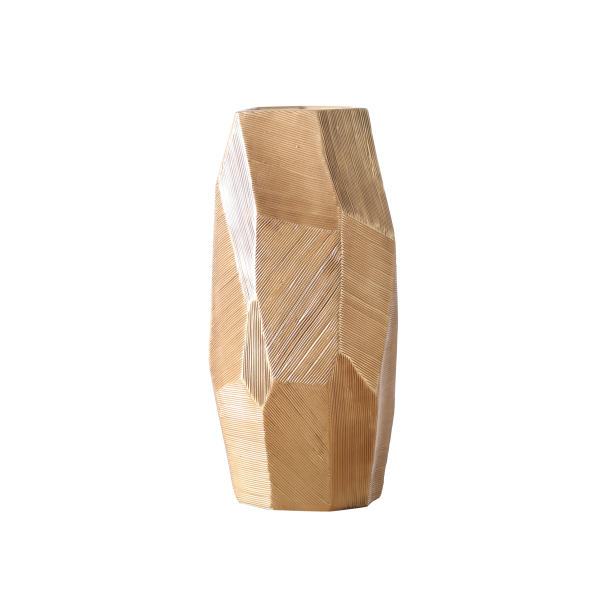Angular Vase Gold 17X36 cm