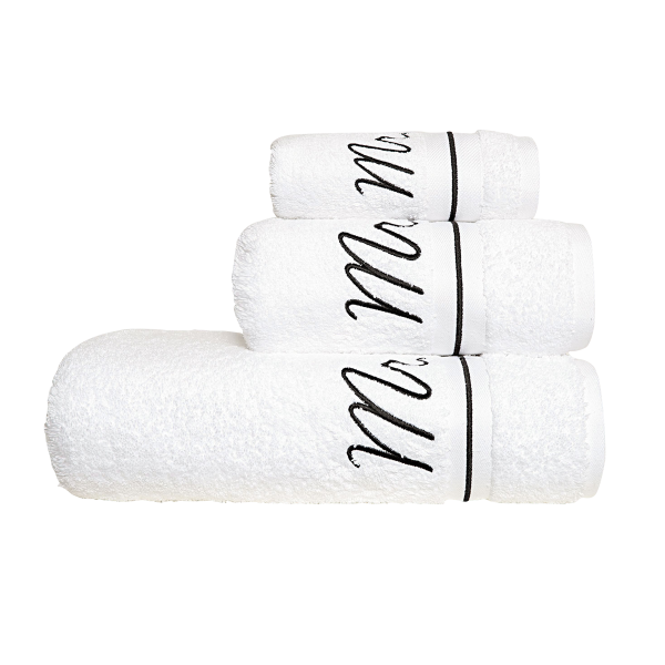 Mr Hand Towel White 50X90 cm