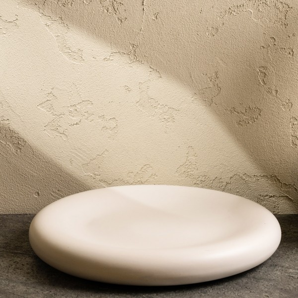 Elle Ceramic Plate Matte White 38X5 cm