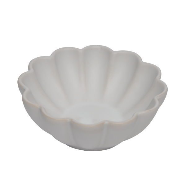 Honey Ceramic Bowl Matte White 9X3.5 cm