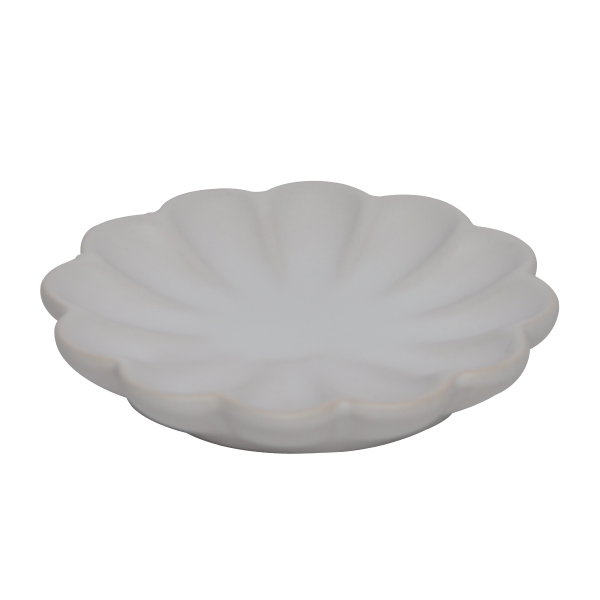 Honey Ceramic Plate Matte White 9X1.5 cm