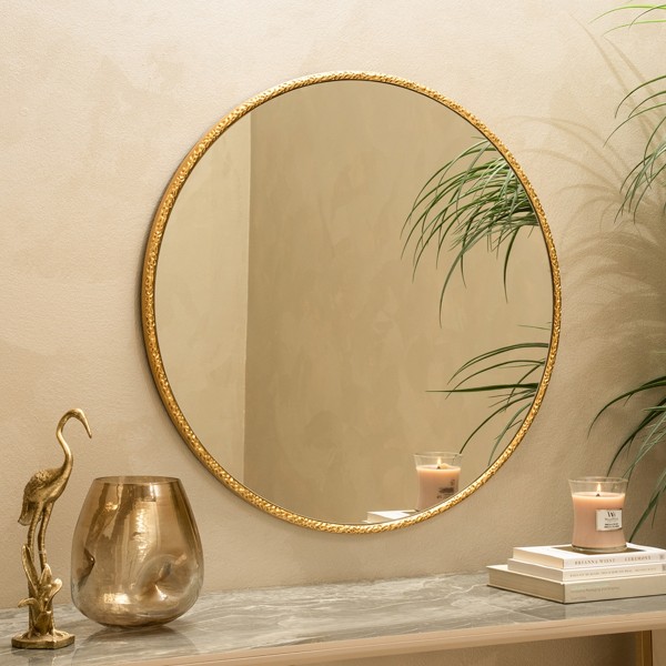 Ore Round Mirror Gold 76X76X1.6 cm