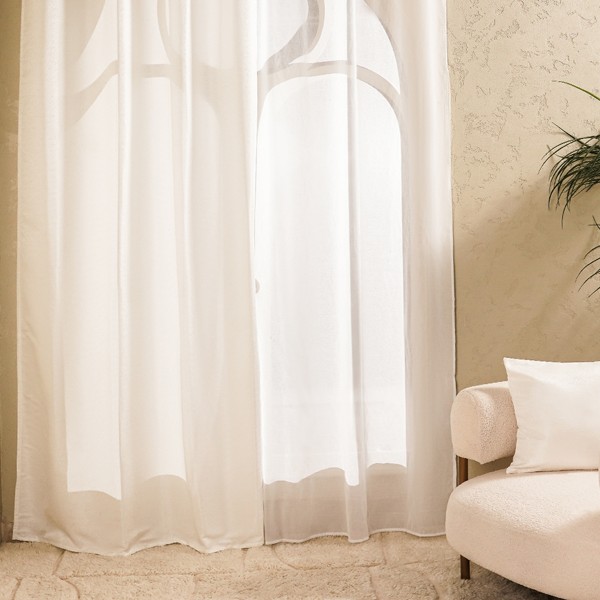 Dalal Curtain Panel White 140X300 cm
