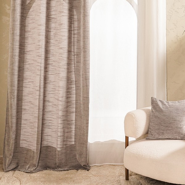 Zeez Curtain Panel Grey 140X300 cm
