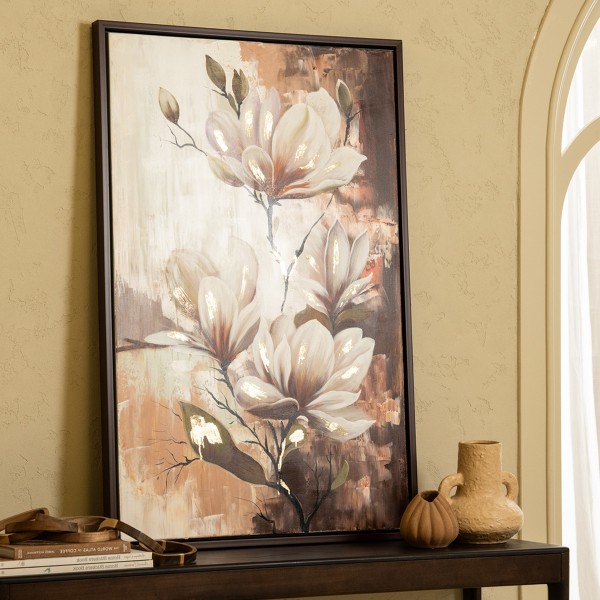 Magnolia Oil Canvas Brown 80X120 cm