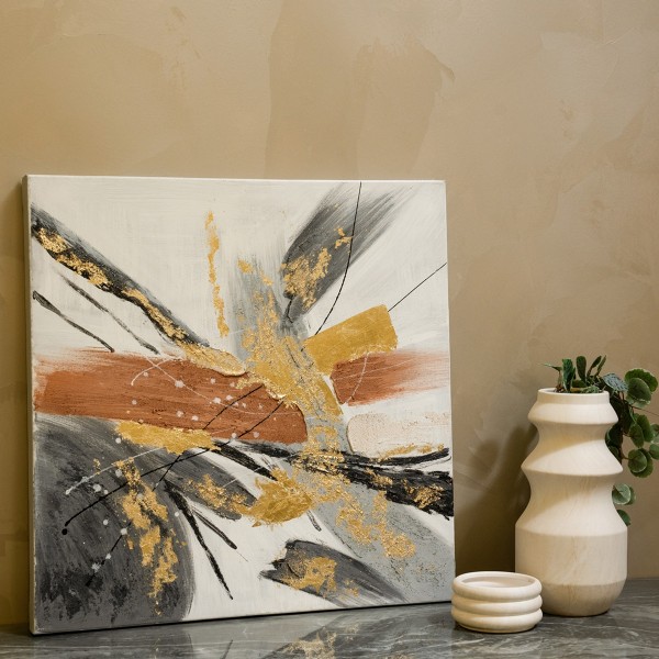 Abstract Oil Canvas Multicolor 60X60 cm