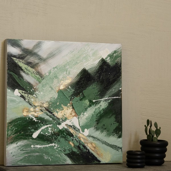 Field Oil Canvas Green 60X60 cm