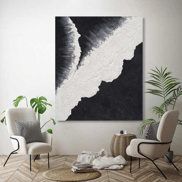 Ocean Oil Canvas Black 100X120 cm