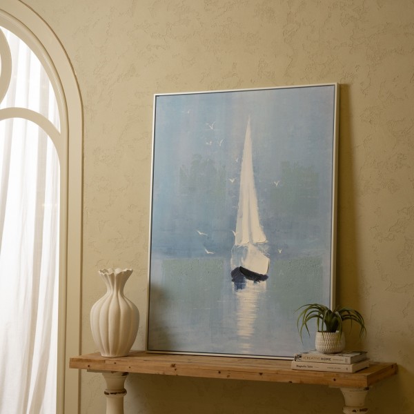 Sail Framed Art Blue 90X120 cm