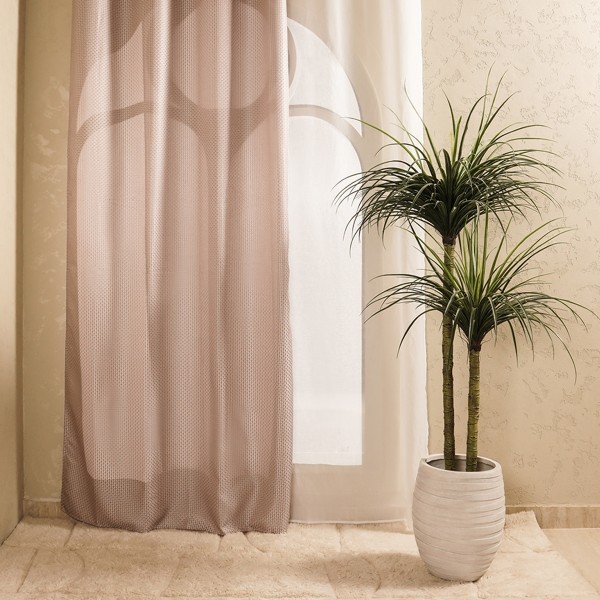 Elsi Jacquard Curtain Brown 140X300 cm