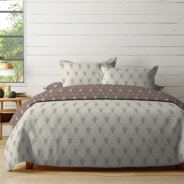 Mask 5 Pcs Comforter Set Brown 240X260 cm
