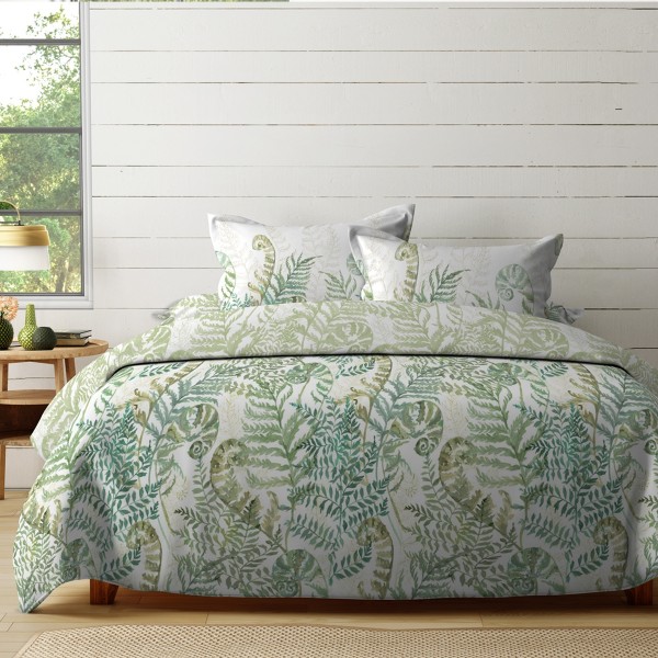 Pteris 5 Pcs Comforter Set Green 240X260 cm