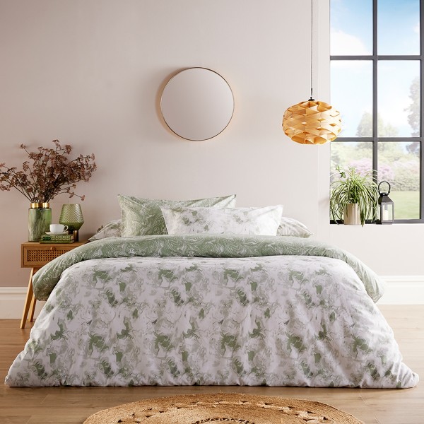 Watercolour 3 Pcs Comforter Set Green 240X260 cm