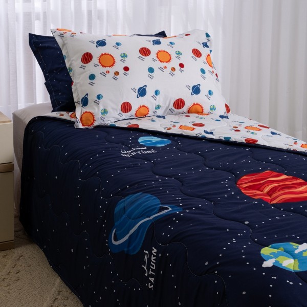 Solar System Kids Comforter Set Blue 180X220 cm