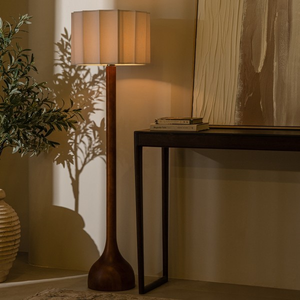 Flute Wood Floor Lamp White D42 x H150 cm