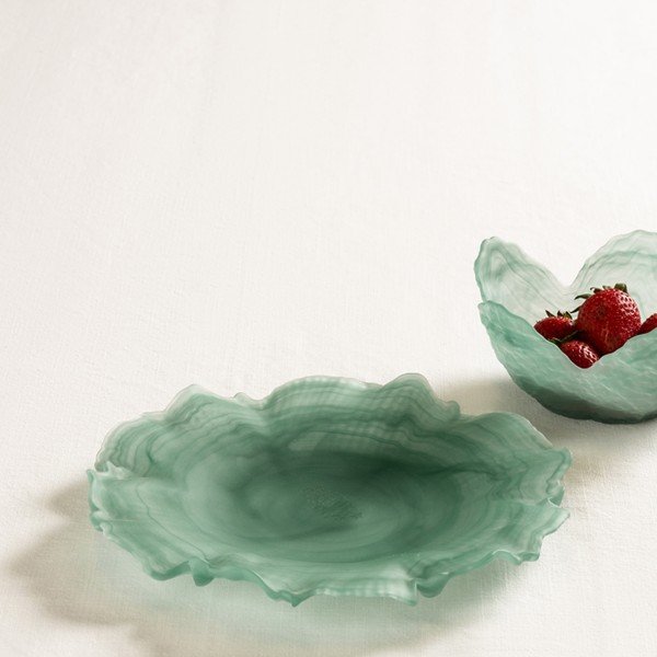 Smoky Main Plate Green 25.5X25.5X3.5 cm