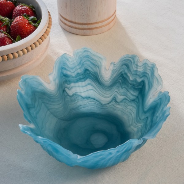 Smoky Serving Bowl Blue 22X22X8.5 cm