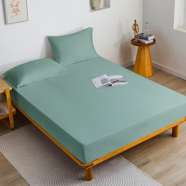 Bamboo Fitted Sheet Blue 180x200 cm