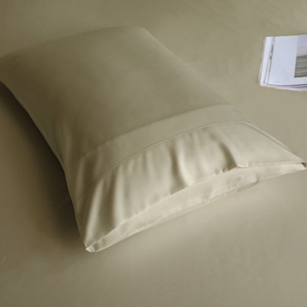 Bamboo Pillowcase Set 2Pcs Beige 50x75 cm