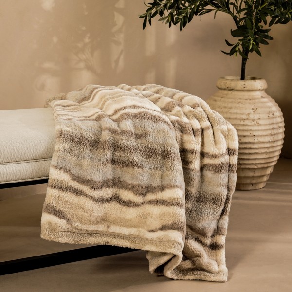 Wavy Throw Grey 150X170 cm