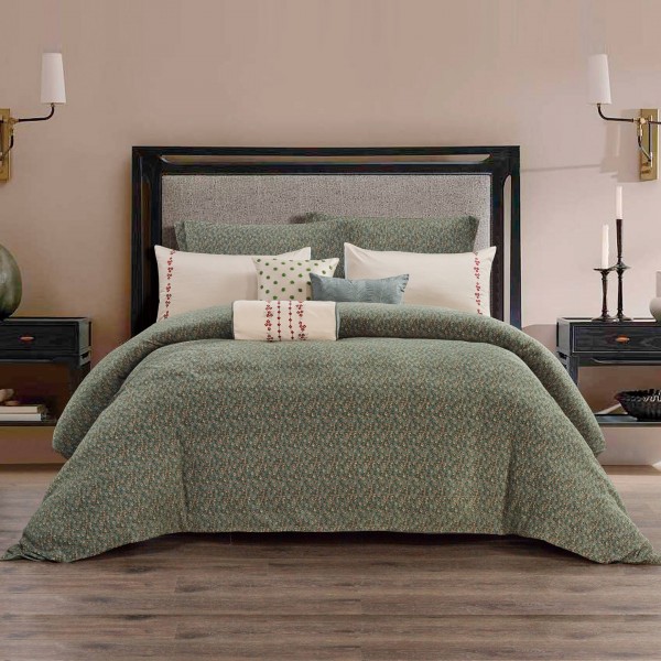 Rocky 8 Pcs Jacquard Comforter Set Green 260x270 cm