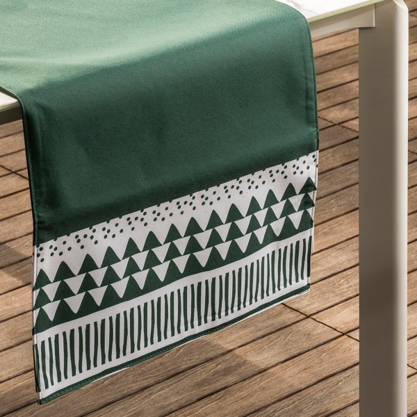 Boho Table Runner Green 40X180 cm