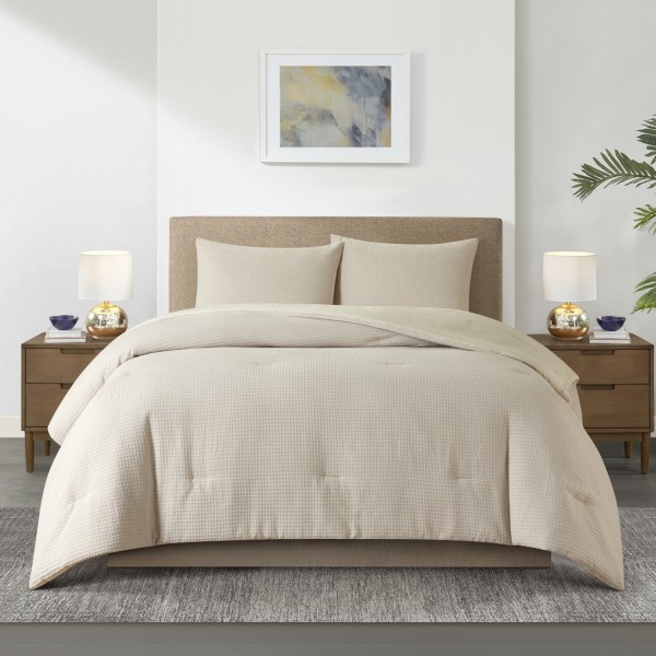 Waffle 5Pcs Bed In A Bag Comforter Set Grey 180X220 cm