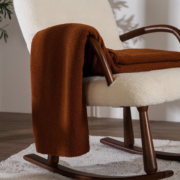 Boucle Throw Rust 150 X 170 cm  