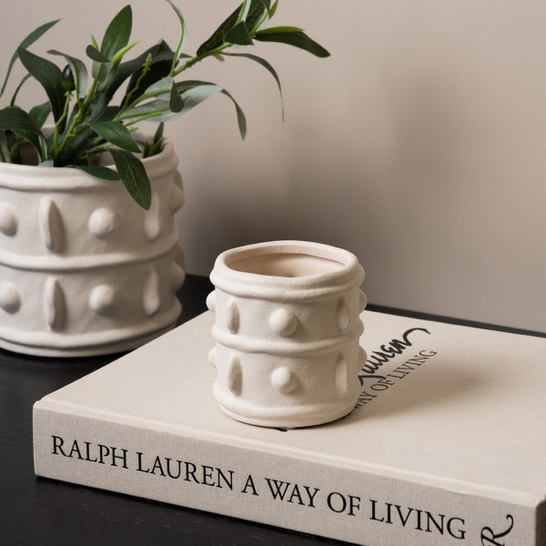 Crown Planter White 8.5X8.5X8.3 cm