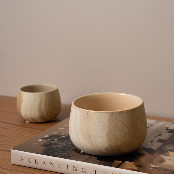 Dubbie Pot Beige 16.4X16.4X8.5 cm 