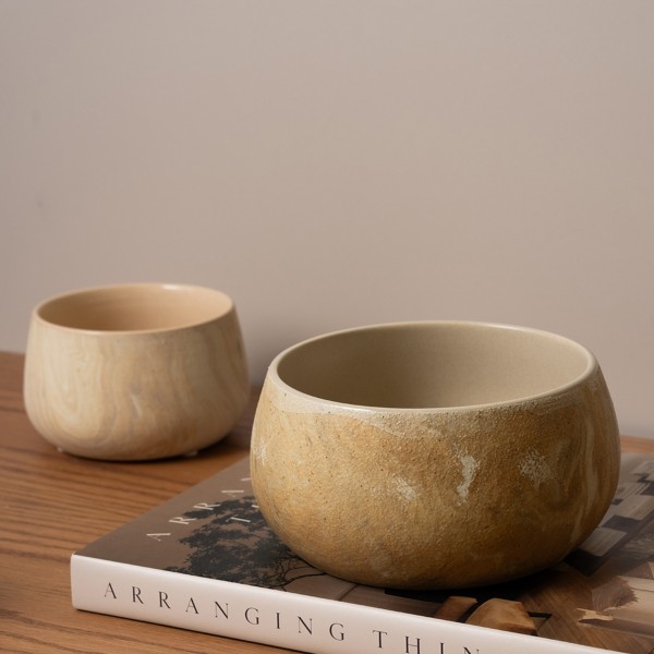 Dubbie Pot Beige 12.6X12.6X7.6 cm 
