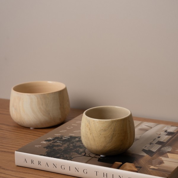 Dubbie Pot Beige 9X9X6.7 cm 