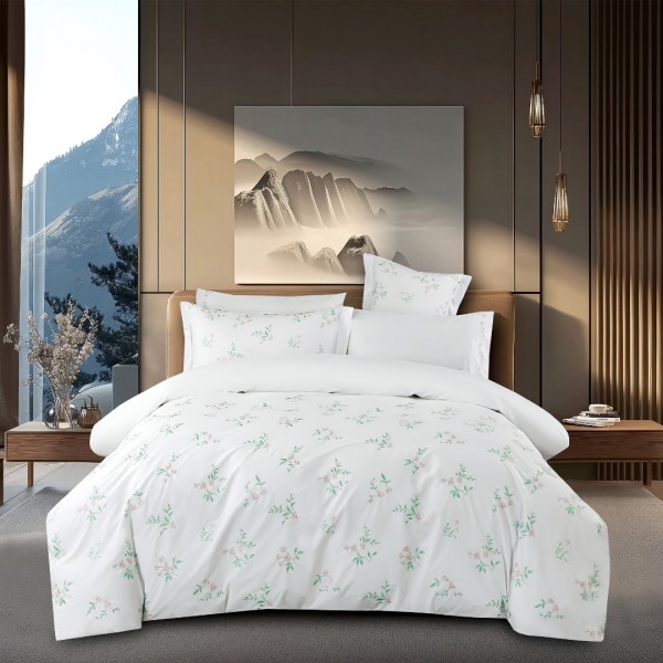 Eli 5Pcs Embroidered Duvet Cover Set Champagne 220X240 cm