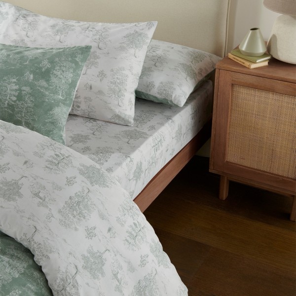 Sherwood Fitted Sheet Sage 200X200 cm
