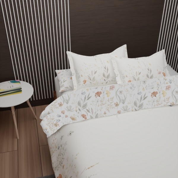 Lush 5Pcs Duvet Cover Set White 220X240 cm