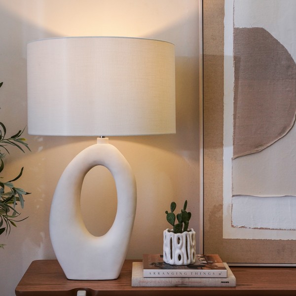 Crest Table Lamp White H:81.28 cm  