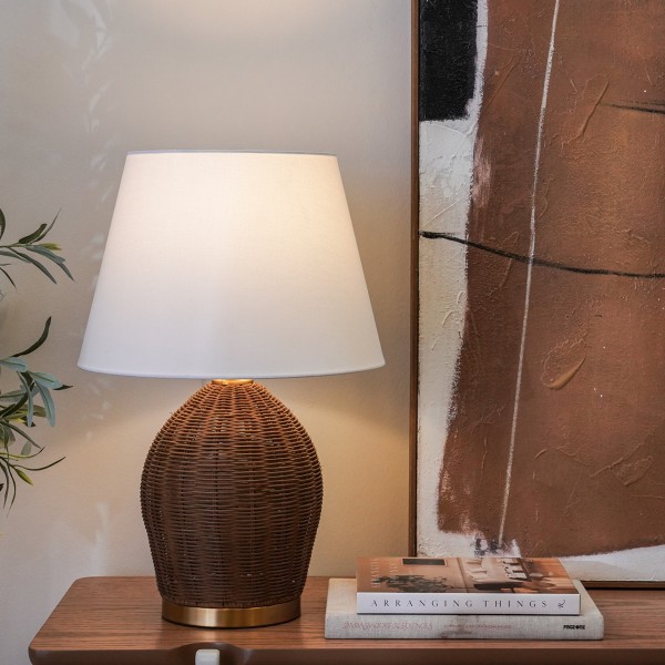 Zeby Table Lamp Dark Brown H:59.69 cm  
