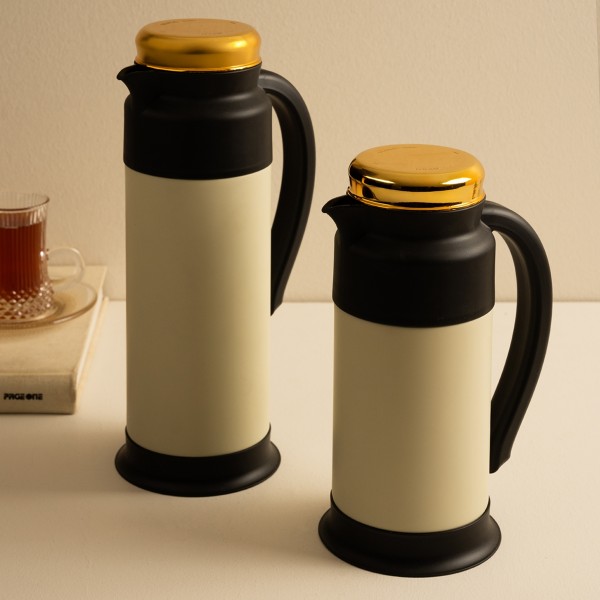 Rolle Stainless Steel Coffee Server Set 2Pcs White/Black/Gold