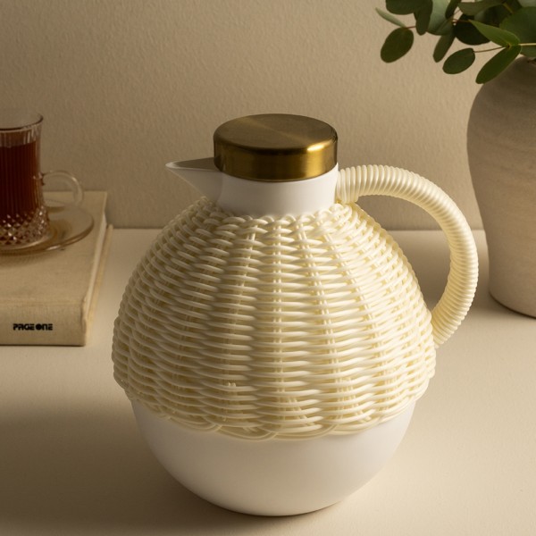 Rattan Pp Coffee Server White 1 Litre