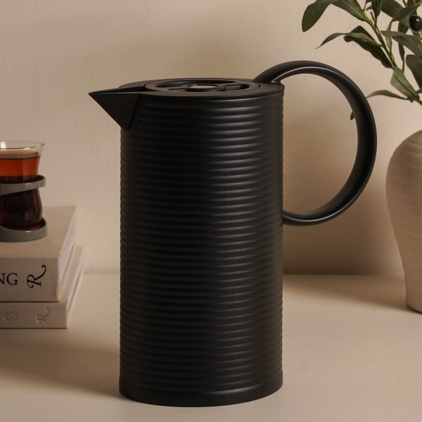 Ribbed Tea Server Black 1.0 Litre