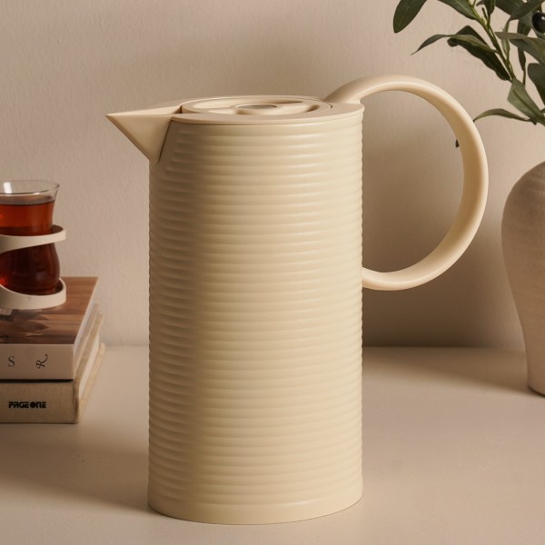 Ribbed Tea Server Cream 1.0 Litre