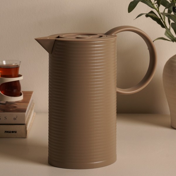 Ribbed Tea Server Beige 1.0 Litre