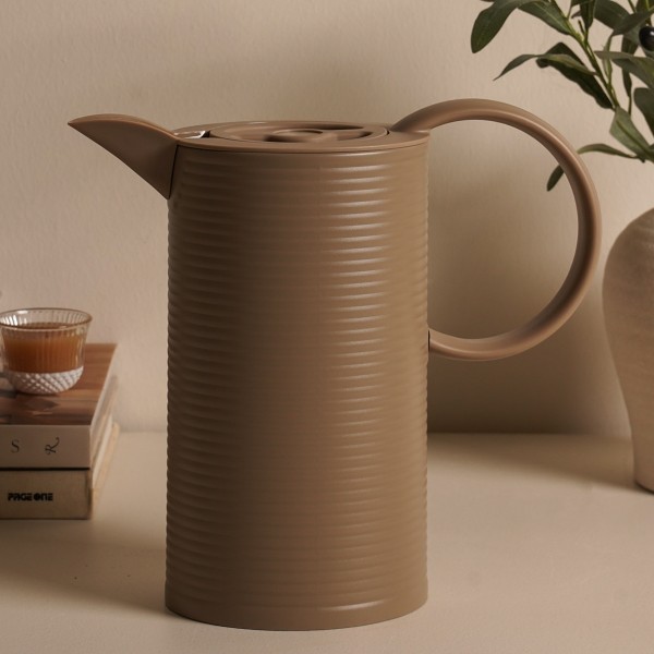 Ribbed Coffee Server Beige 1.0 Litre
