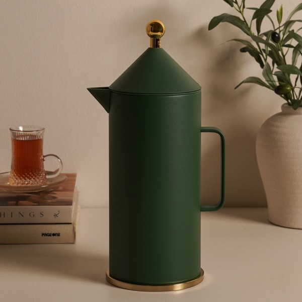 Mina Coffee Server Dark Green/Gold 1.5 Litre