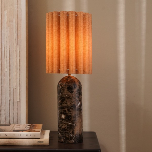 Missy Marble Table Lamp Brown H:64 X D:21 cm  